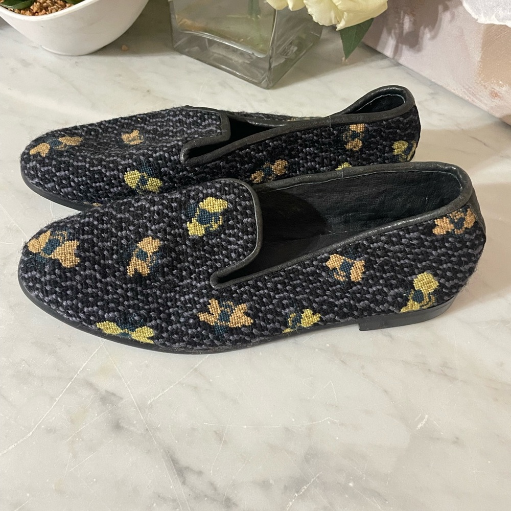 Vintage The Larkspur Collection Needlepoint Loafers